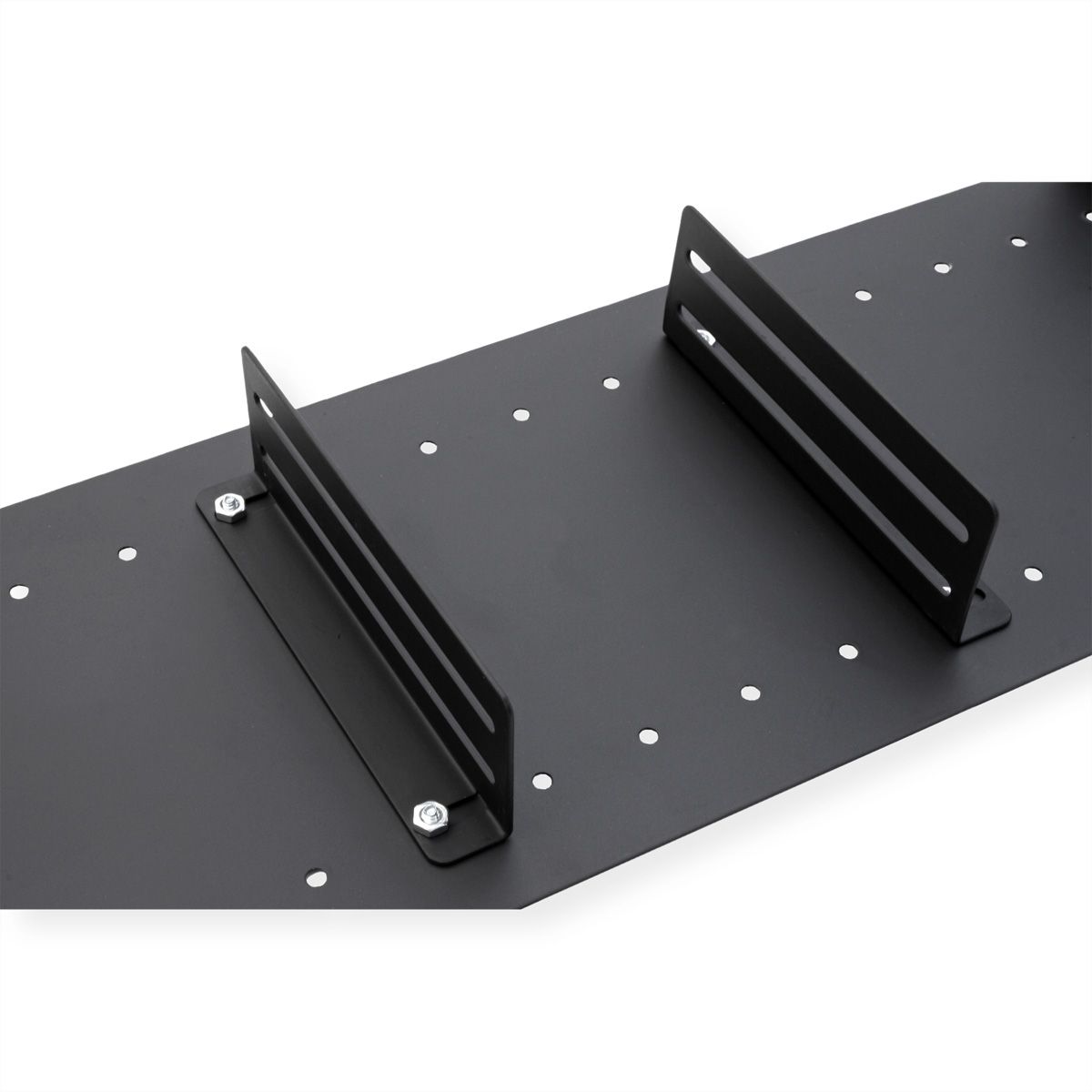 VALUE 19" Shelf, 1U, with 2 adjustable dividers, black