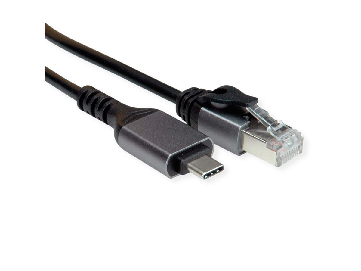 VALUE USB 3.2 Gen 2 to Gigabit Ethernet Cable Converter, black, 1.5 m