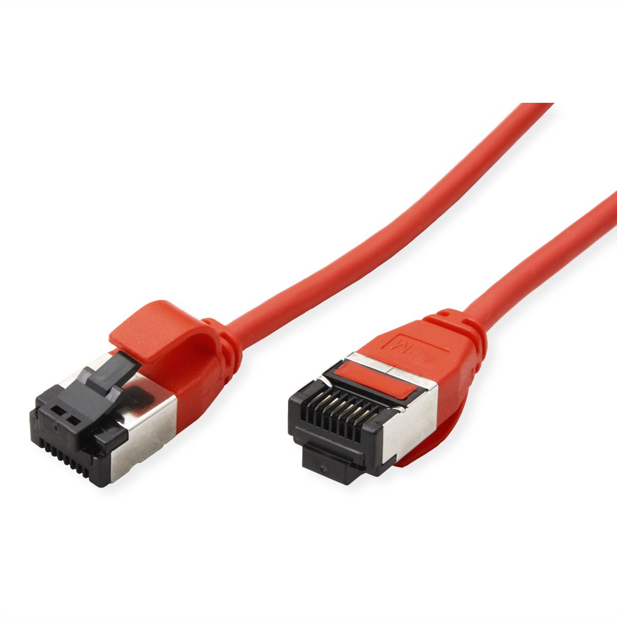 ROLINE U/FTP Patch Cord Cat. 8.1 (Class I), LSOH, SLIM, red, 0.5 m