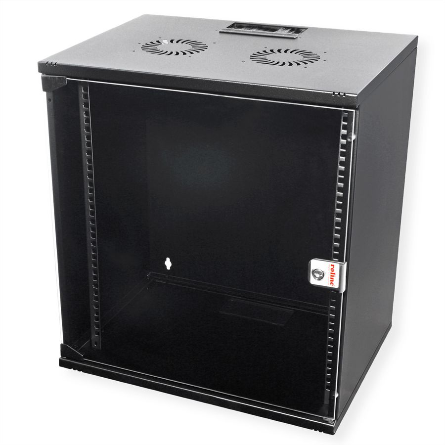 ROLINE 19-inch wall-mounted housing Basic 12 U, 540x400 WxD kit black