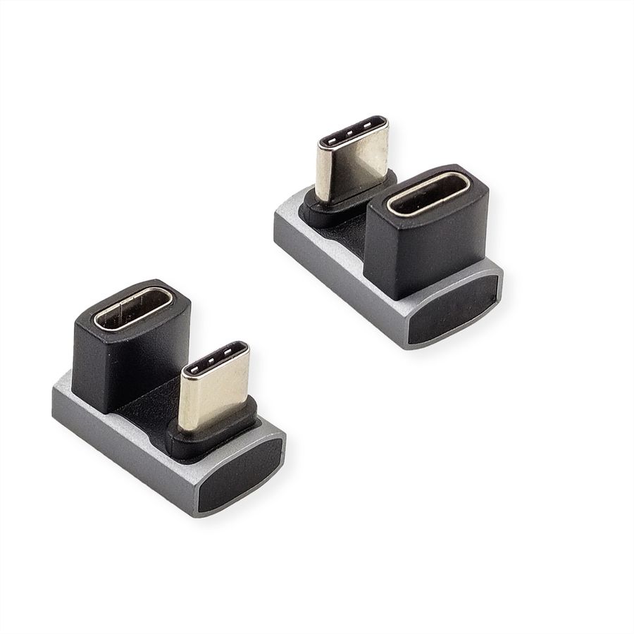ROLINE Adapter, USB4 Gen 3x2, Aluminum, 360°, Type C, M/F, silver