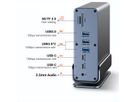 VALUE Dockingstation Type C, 2x HDMI 4K60, 1x DP 4K60, 1x Gigabit Ethernet, 5x USB A, 2x USB C, 1x Type C PD, 1x SD/microSD, 1x Audio
