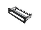 VALUE 19" Support Frame for DIN Rail-Mounted Devices, 3U, with Cable Management, black