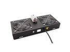 ROLINE Fan unit 2 fans, thermostat, for 19-inch wall housing black