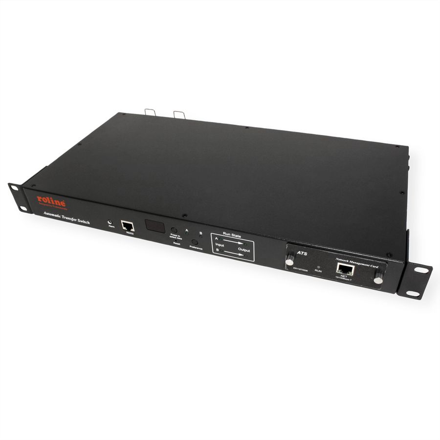 ROLINE 19" Automatic Transfer Switch, 2x C20 to 6x C13/2x C19, 16A