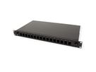 ROLINE 19" 1U Fiber Optic Patch Panel, for 16 Keystones, black
