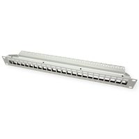 ROLINE Keystone 19'' Module frame, 24 Ports, shielded, grey