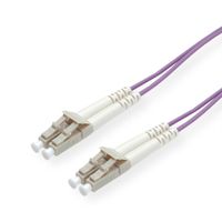ROLINE Fibre Optic Jumper Cable, 50/125 µm, LC/LC, OM4, violet, 1 m