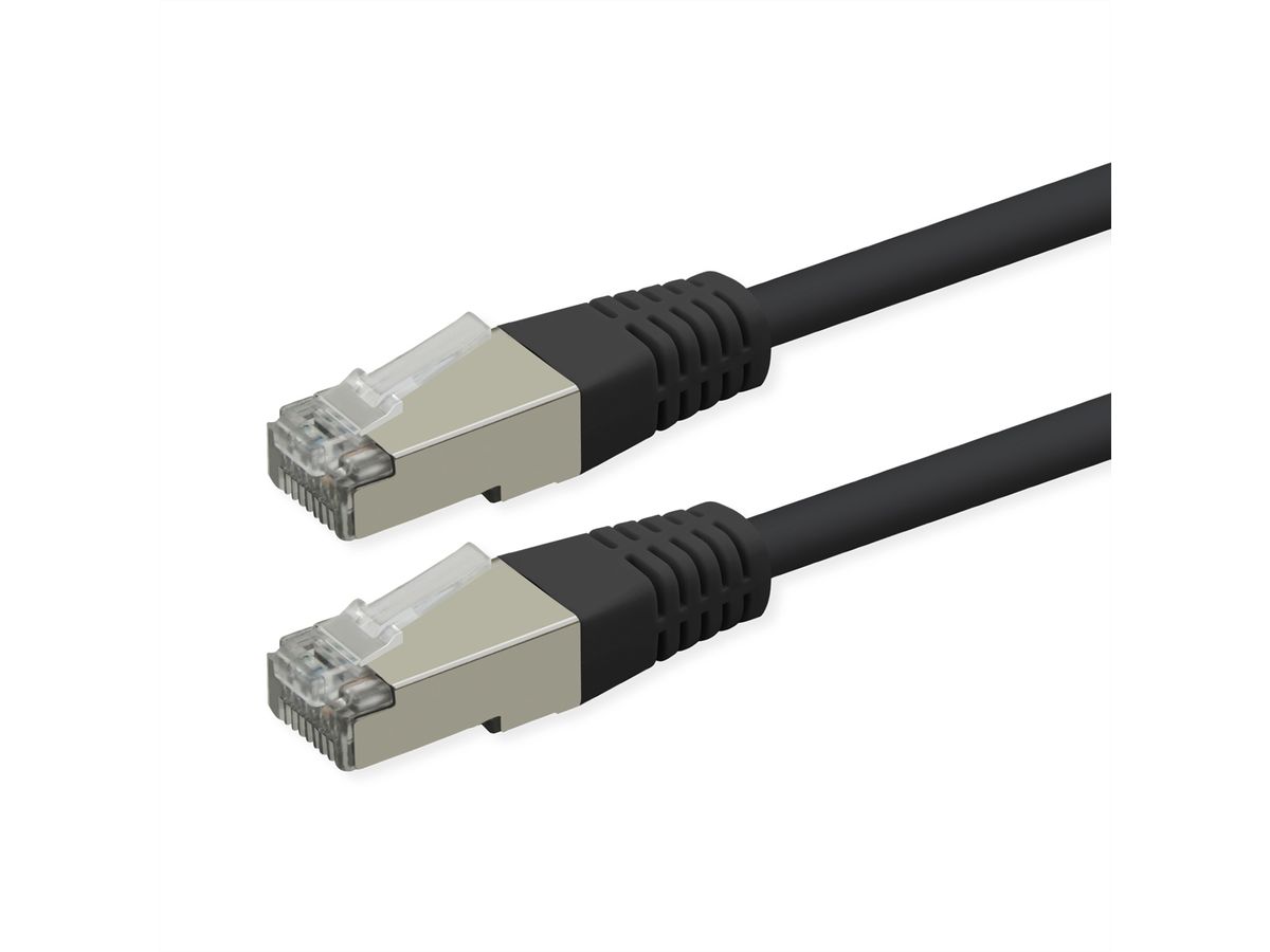 ROLINE S/FTP (PiMF) Patch Cord, Cat.6 (Class E), PoE, black, 5 m