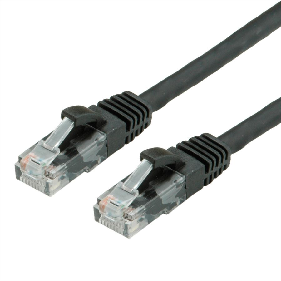 VALUE UTP Cable Cat.6 (Class E), halogen-free, black, 2 m