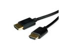ROLINE HDMI High Speed Cable + Ethernet, Ultra Slim, M/M, black, 2 m