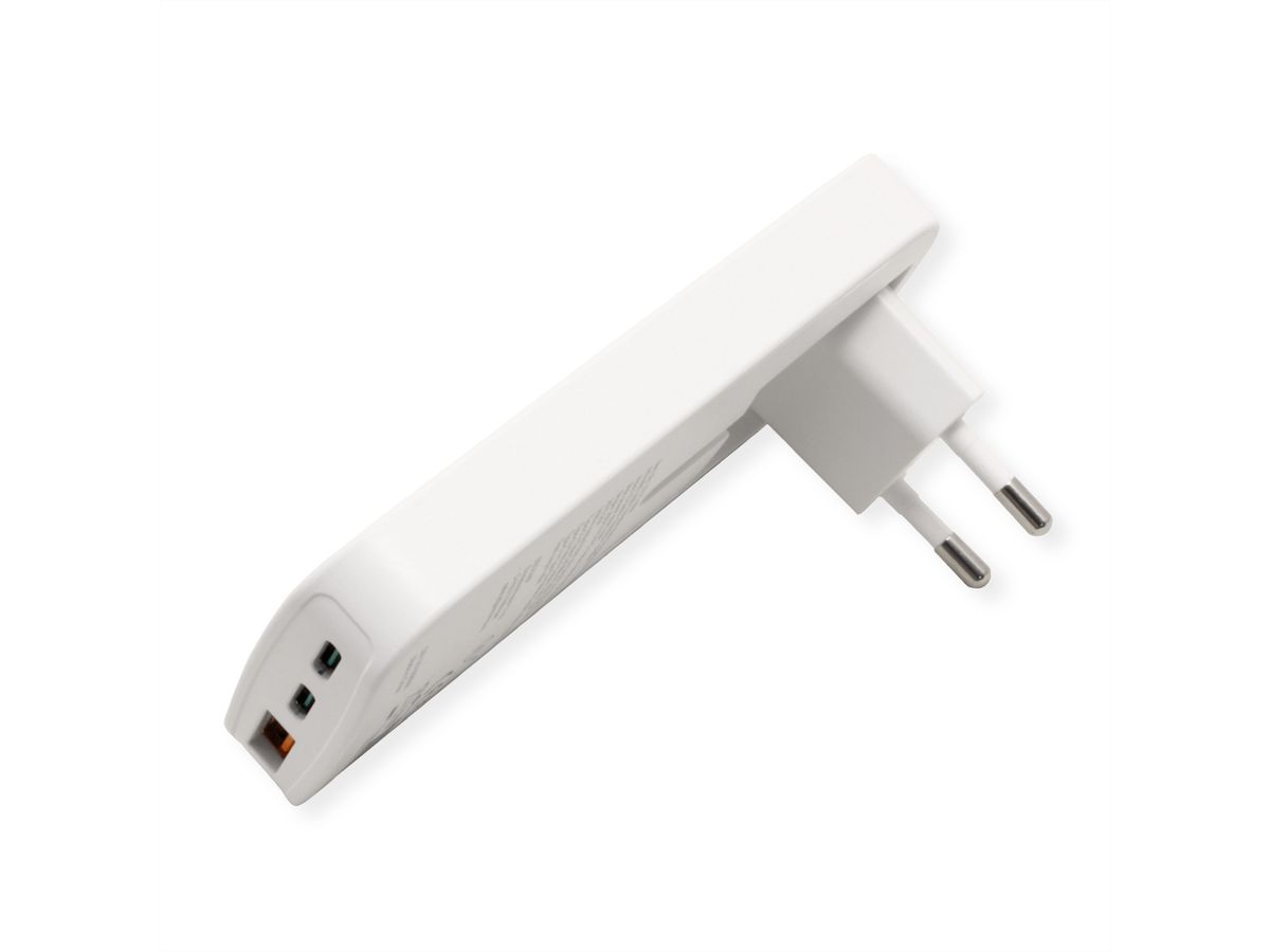 ROLINE Ultra Thin USB Wall Charger, 2x C, 1x A, 65W