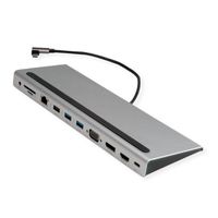 VALUE USB-C Multiport Docking Station, 4K HDMI/DP, VGA, USB 3.2 Gen 1, USB 2.0, SD/Micro SD Card Reader, Power Delivery, Gigabit Ethernet, 3.5mm Audio