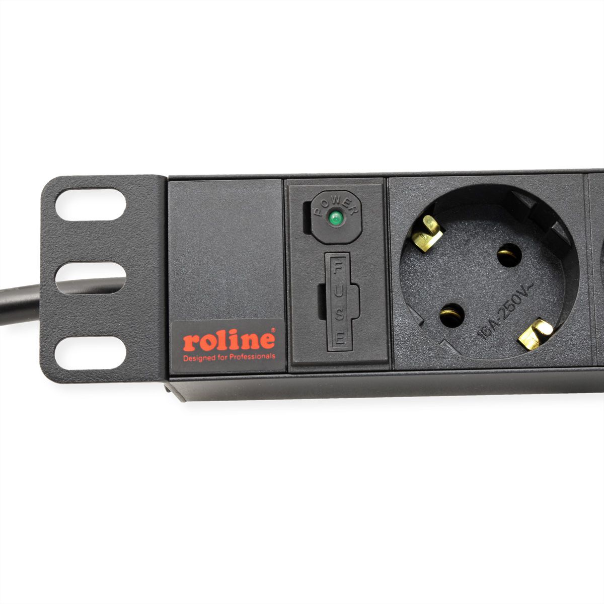 ROLINE 19" PDU for Cabinets 8x 2300W, IEC320 C14 M, black, 2 m