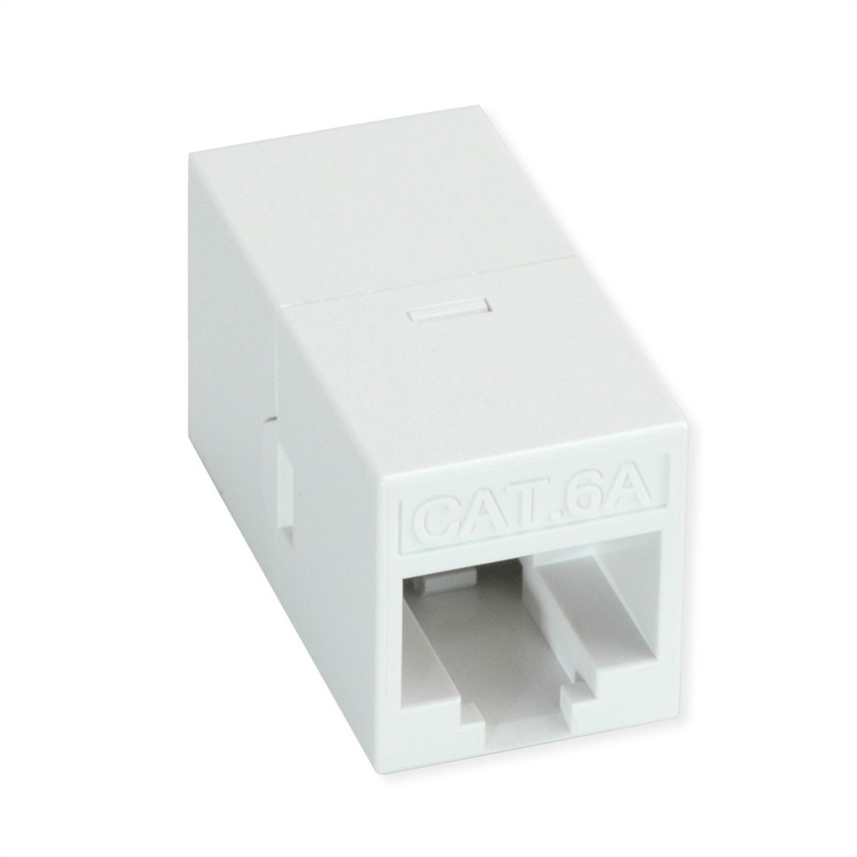 ROLINE RJ-45 Mini Inline Coupler, Cat.6A (Class EA), unshielded, white