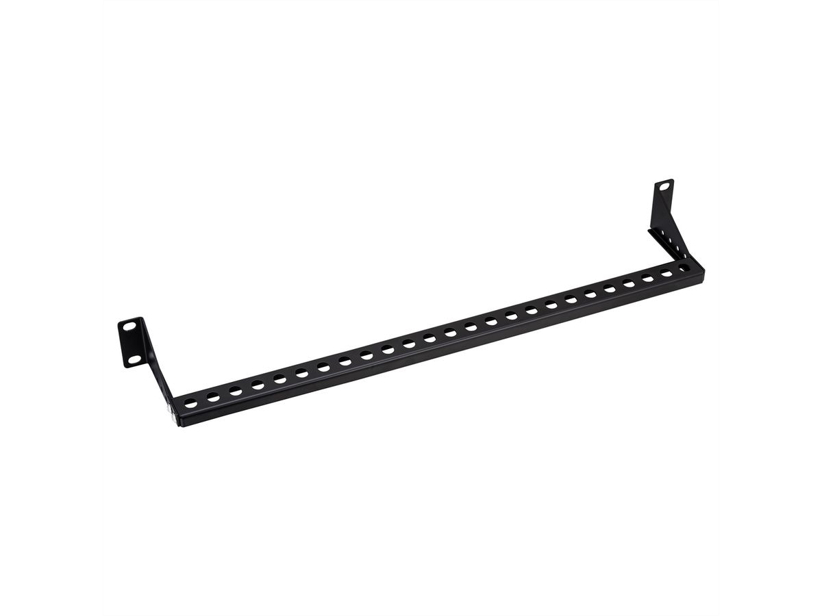 VALUE 19" 1U Rack Mountable Cable Management Bar, (horizontal) with adjustable Depth, black