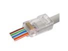 ROLINE Cat.6A (Class EA) Modular Plug, Pass-Through, for solid & stranded wire, unshielded, 10 pcs.
