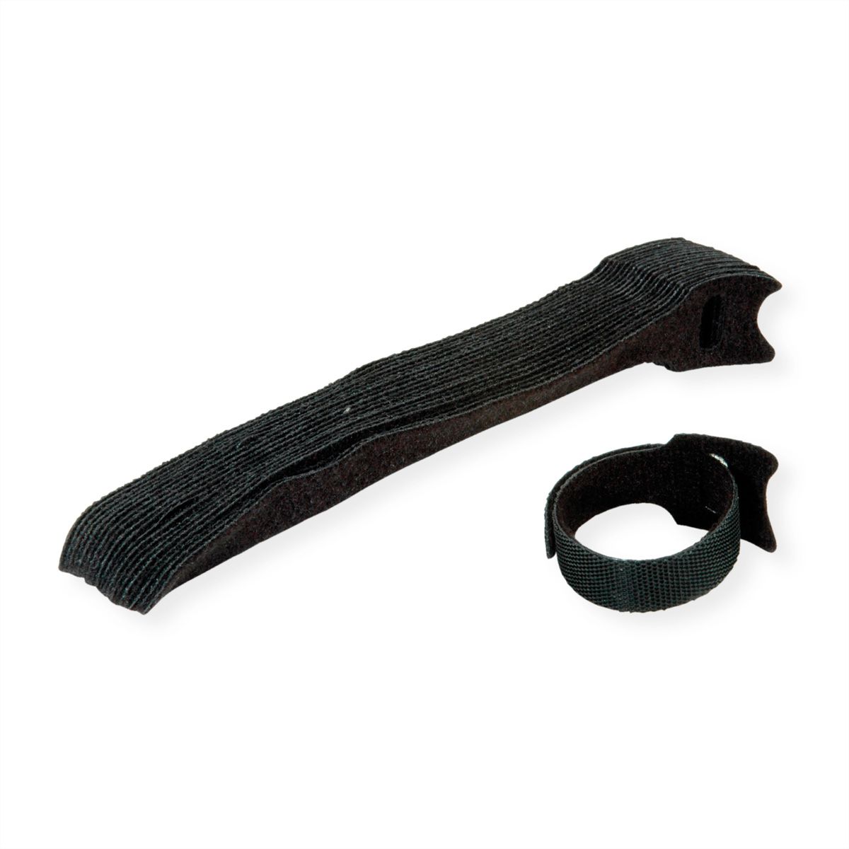 VALUE Strap Cable Binder with Flap, 20 pieces/set, black, 15 cm