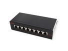 ROLINE Cat.5e (Class D) Wall Mount Patch Panel, 8 Ports, STP, black