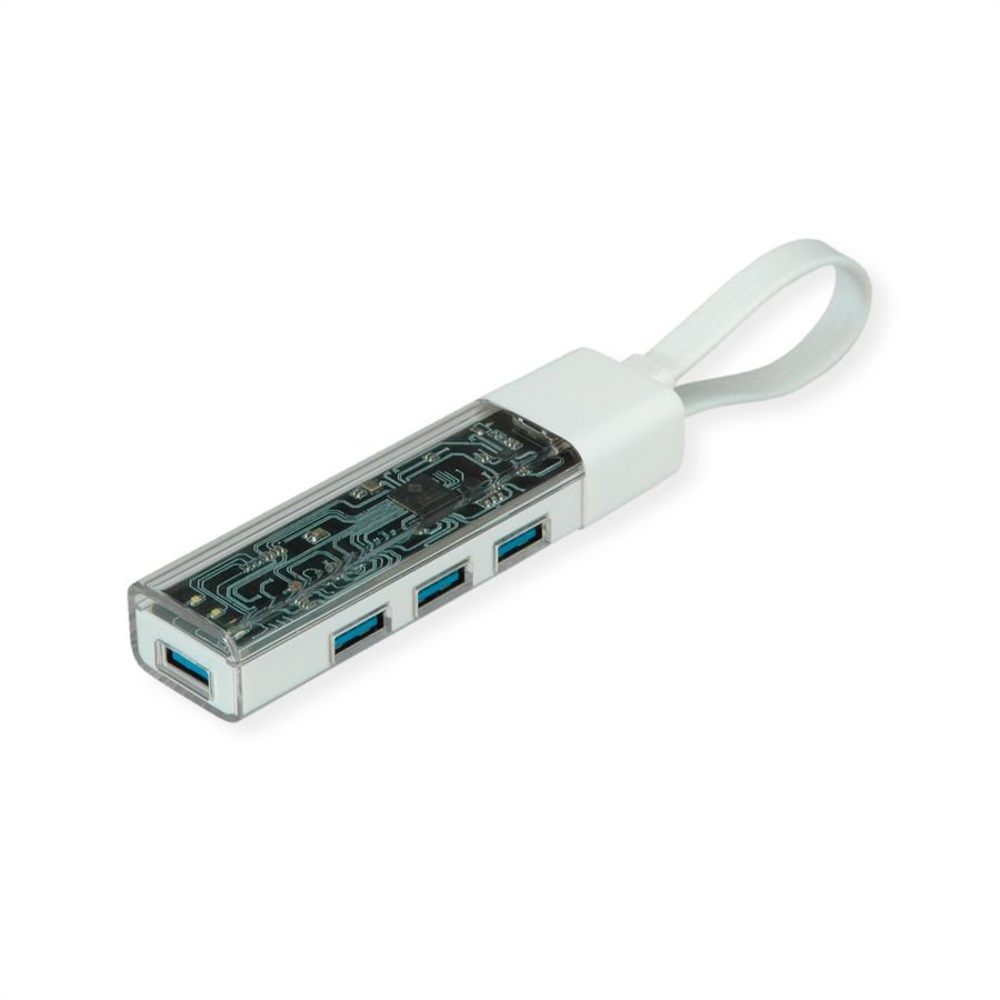 ROLINE USB 3.2 Gen 1 Hub, 4 Ports, Type A+C host connection cable