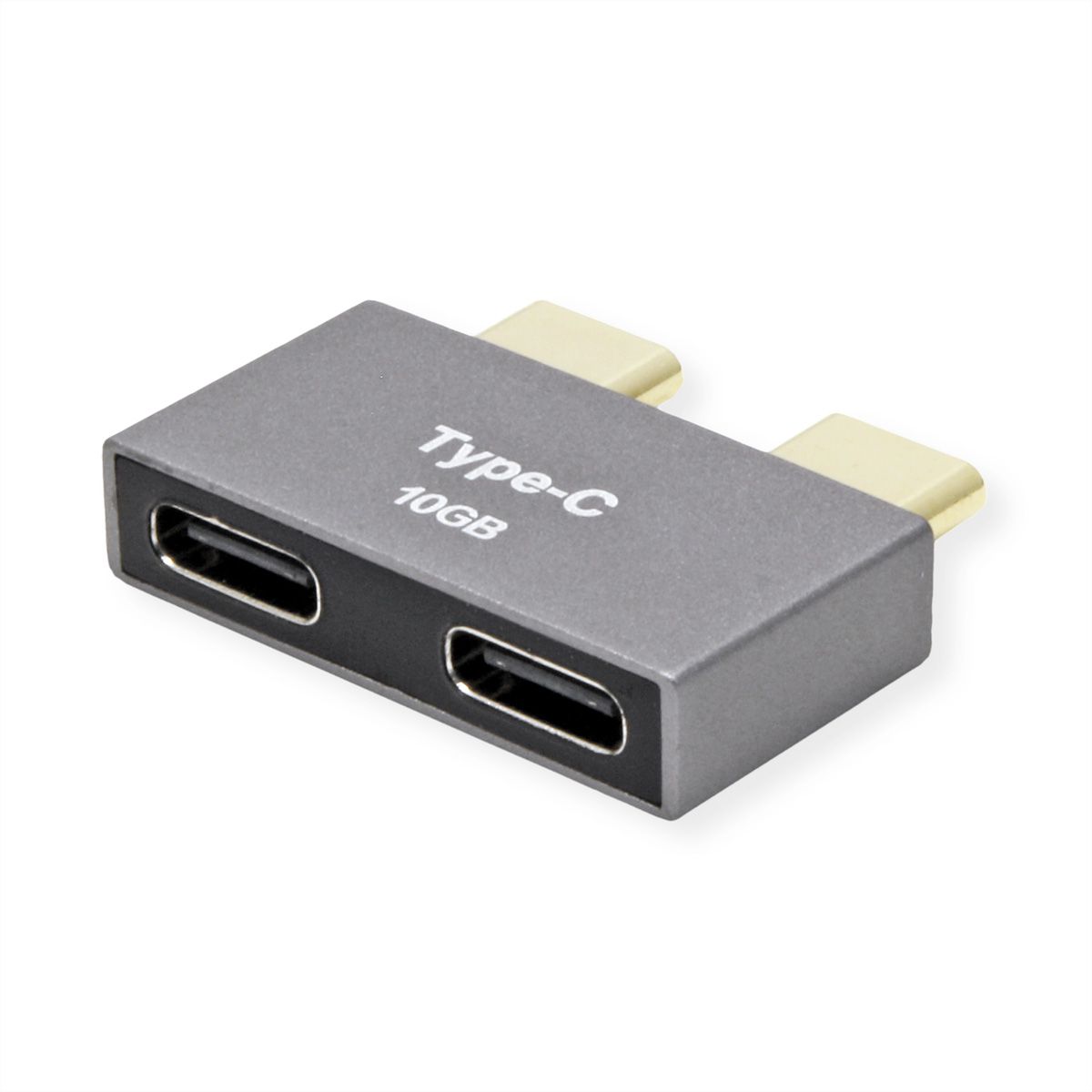 ROLINE Adapter, USB 3.2 Gen 2, 2x USB Type C - 2x USB A, M/F, silver