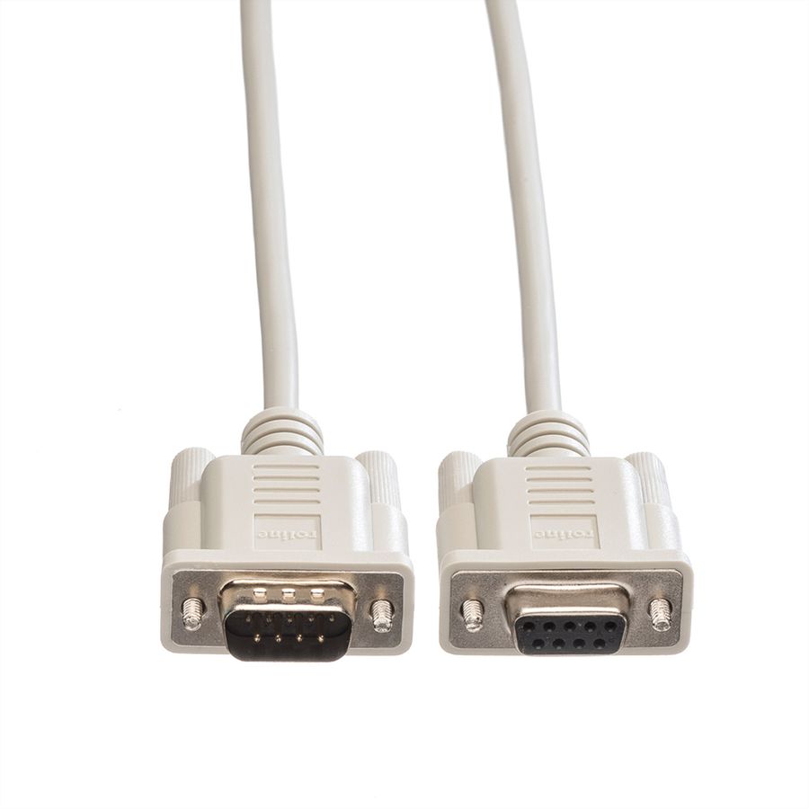 ROLINE RS232 Cable, DB9 M - F, 10 m