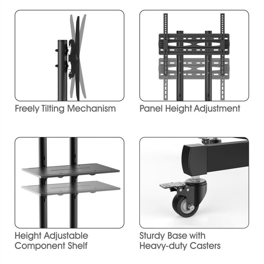 VALUE LCD/TV Mobile Cart, max. 50kg (37" - 70"), black