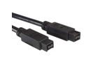 ROLINE IEEE1394b FireWire Cable, 9/9-pin, A-A, black, 1.8 m