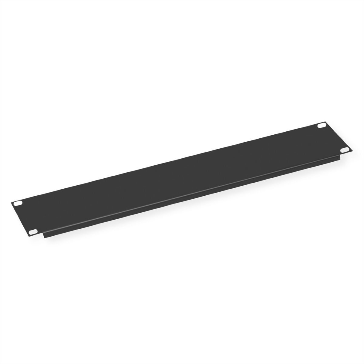 19" Blank Panel, 2U, Metal, black