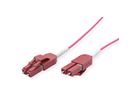 ROLINE Fibre Optic Jumper Cable, Duplex, 50/125µm, OM4, LC/LC, UNIBOOT, violet, 3 m