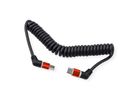 ROLINE 360° Rotation USB 2.0 Cable, C-C, M/M, spiral shaped, 60W, Red Black, 1.5 m