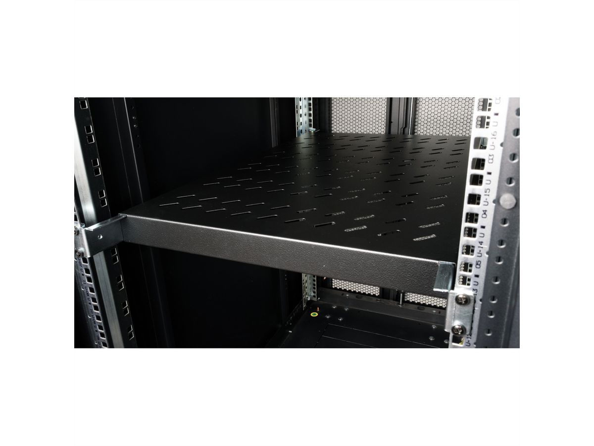 ROLINE 19-inch shelf 1 U, adjustable 700 T 50 kg black