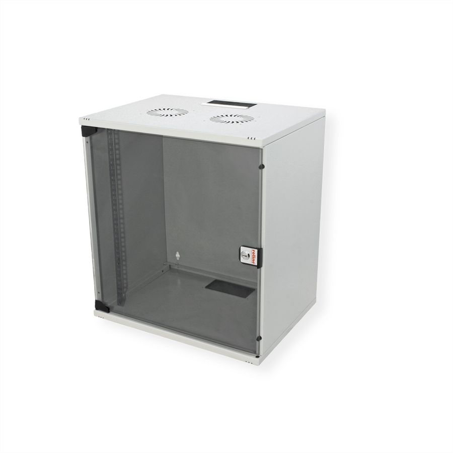 ROLINE 19-inch wall-mounted housing Basic 12 U, 540x400 WxD kit grey