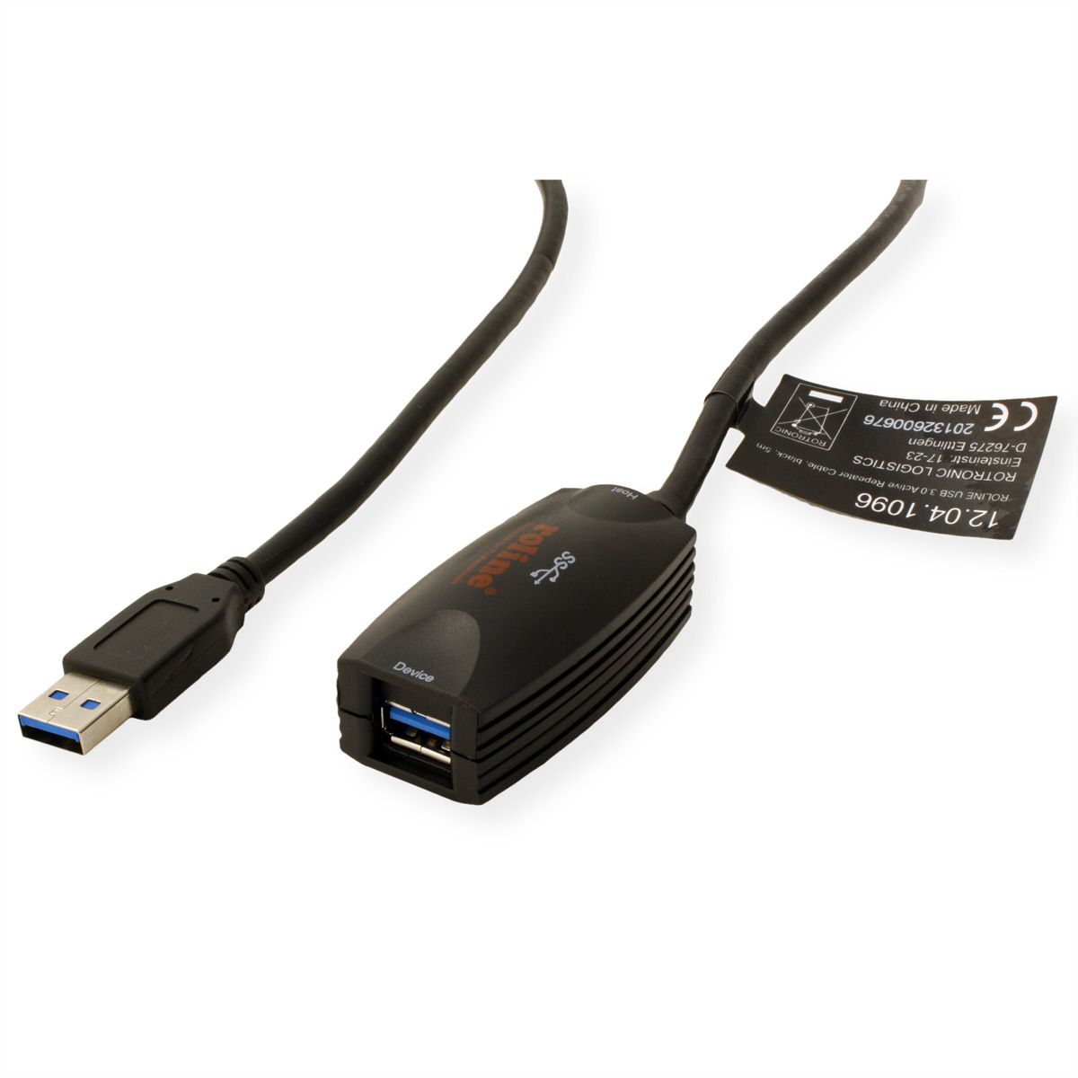 ROLINE Cavo USB 3.2 Gen 2 Silicone PD 20V/3A – Tipo C/C, 11 Cm, Nero, Ricarica Veloce E Dati 10Gbps