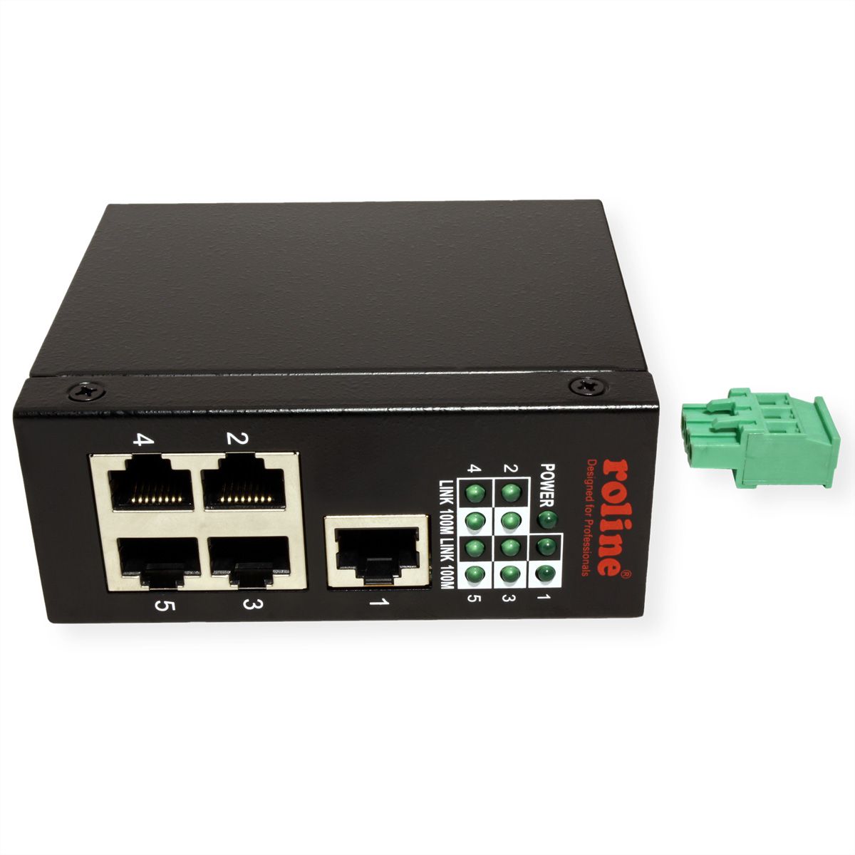 ROLINE Industrial Switch, 5x RJ-45, unmanaged