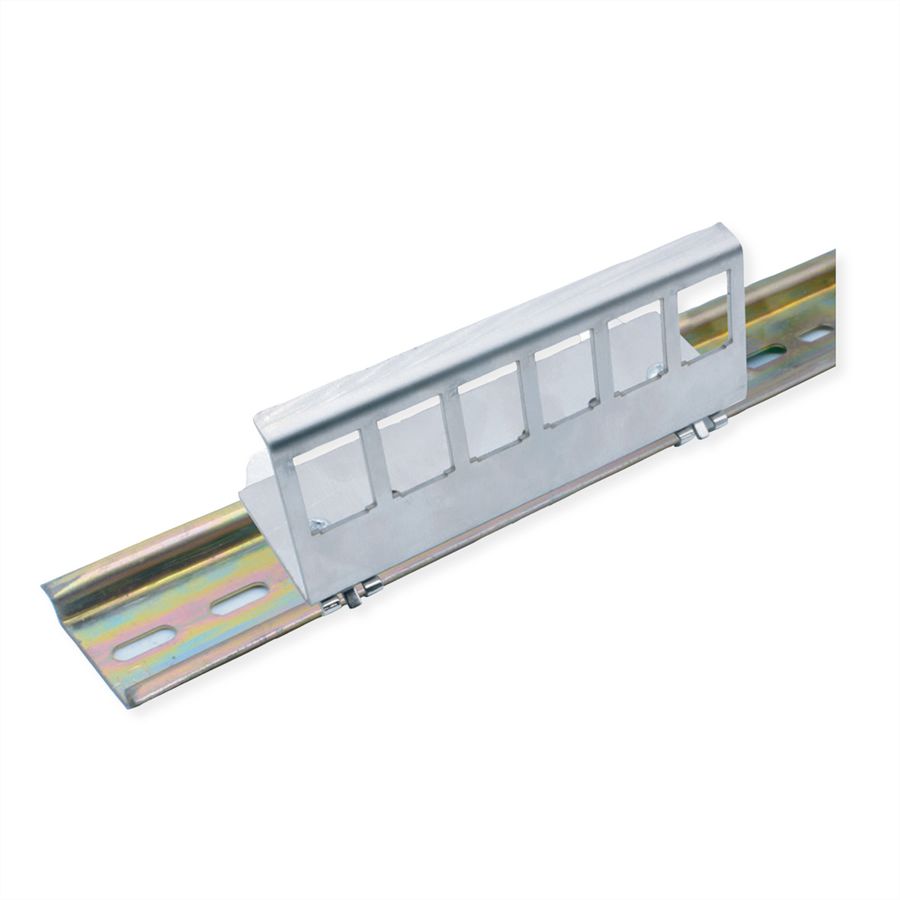 VALUE DIN Rail Adapter, empty, 6x Keystones