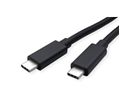 ROLINE Cable USB4 Gen3x2, with Emark, C–C, M/M, 240W, black, 0.5 m
