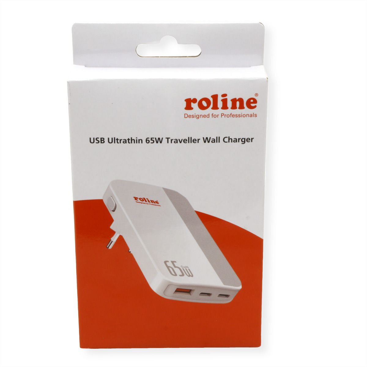 ROLINE Ultra Thin USB Wall Charger, 2x C, 1x A, 65W