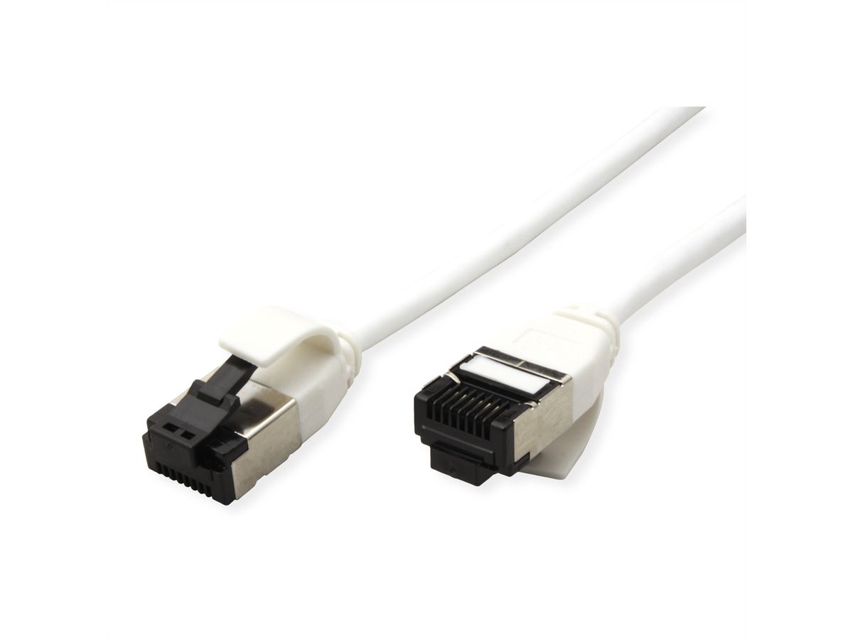 ROLINE U/FTP Patch Cord Cat. 8.1 (Class I), LSOH, SLIM, white, 3 m