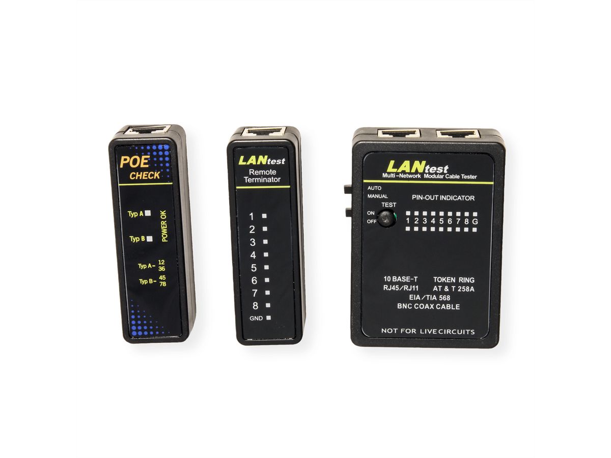 VALUE LANtest Multi-Network Cable + PoE Tester