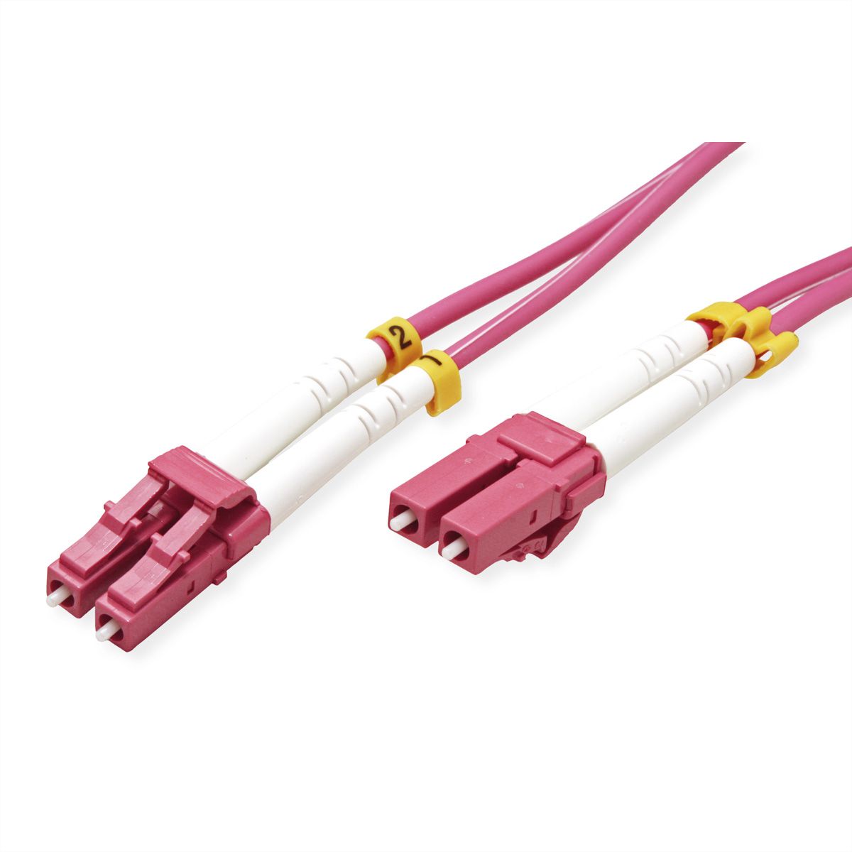 VALUE Fibre Optic Jumper Cable, 50/125 µm, LC/LC, OM4, LSOH, violet, 2 m
