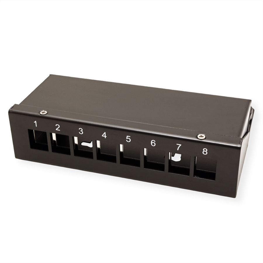 VALUE Keystone Module frame, 8 Ports, black