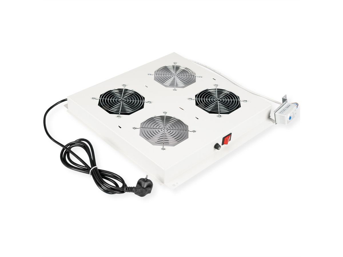 ROLINE 19-inch roof fan unit 2 fans, thermostat, grey