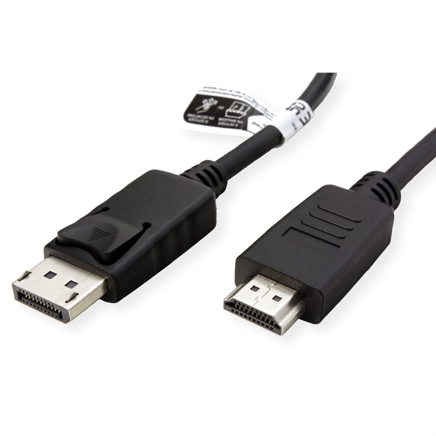ROLINE RM DisplayPort Cable, DP - HDTV, M/M, black, 1 m