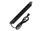 ROLINE 19" PDU for Cabinets 8x 2300W, IEC320 C14 M, black, 2 m