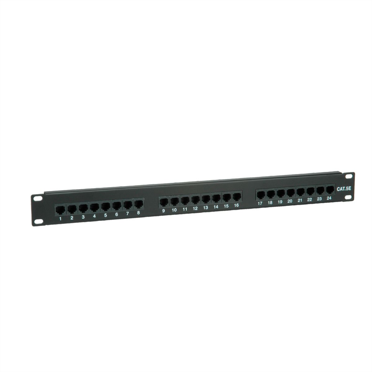 VALUE Cat.5e (Class D) 19" Patch Panel, 24 Ports, UTP, black