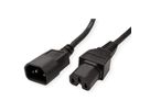VALUE Power Cable IEC320/C14 Male - C15 Female, H05RN-F, black, 0.5 m