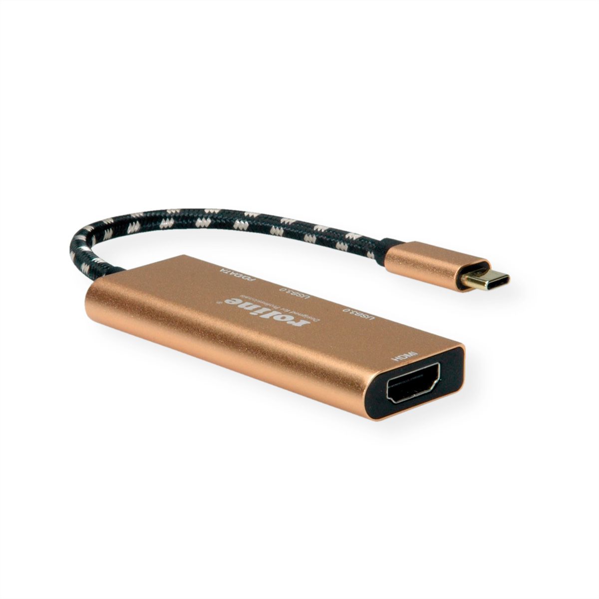 ROLINE GOLD USB-C Docking Station, 4K HDMI, 2x USB 3.2 Gen 1 ports, 1x USB Type C PD (Power Delivery)