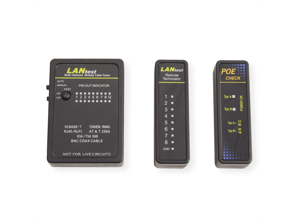 VALUE LANtest Multi-Network Cable + PoE Tester