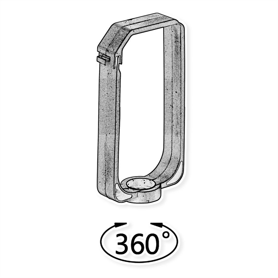 VALUE 19" Cable Manager, 80 x 44 mm, 5 pcs, black